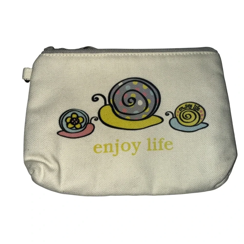 Thirty-one Canvas Pouch Makeup Bag Snail